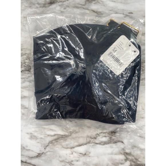 Free People NWT Naomi Longline Bra Sweetheart Wide Straps Lined Black Medium New - Picture 11 of 12